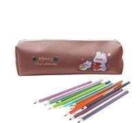 Whnbuij Estuche para lápices, bonito estuche de papelería con cremallera, bolsa, decoración multiusos para escuela, viajes, bolígrafos, Conejo de Navidad, Refer to description, Unisex