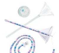 Whnbuij Herramienta de embudo para abalorios, kit de fabricación de pulseras de joyería, herramienta de cuentas de arcilla | Embudo de cuentas y agujas, herramienta de cuentas resistente para pulsera