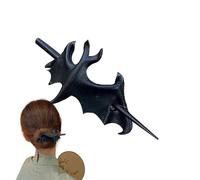 Whnbuij Horquilla de ala de murciélago de Halloween - Horquillas de pelo de murciélago | Horquilla antideslizante retro para el pelo de Halloween, moda misteriosa, elegante, viajes, fotografía