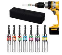 Whnbuij Juego de adaptadores de enchufe de taladro, puntas de | Adaptador de enchufe resistente para técnicos, mecánicos, carpintería, muebles, garaje, automotriz, industria del hogar