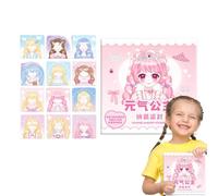 Whnbuij Libro de pegatinas de cambio de maquillaje, libro de pegatinas de maquillaje, juguete hecho a mano de princesa, cuadernos y diarios complementarios para niños para el hogar y la guardería