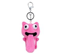 Whnbuij Llavero de felpa de rana pequeña, llavero magnético de animales para bolso de mano, bonitos llaveros de muñeca para decoración interior de coche, Hebilla magnética de rana, rosa, rojo