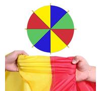 Whnbuij Los niños juegan paracaídas, paracaídas para niños,Juego de de Juguete de con Mangos - Juegos cooperativos de s, Entretenimiento Familiar para Ejercicio grupal