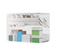 Whnbuij Medicine Box Transparent, Organizador de Medicina en el hogar | Transferencia contenedores Doble Capa,Caso Multifuncional Dormo para Utilice una Gran