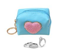 Whnbuij Monedero Mujer Monedero Mujer - Monedero con patrón Bordado,Monedero, Llave, Joyas, Pastillero para Mujeres, Hembras, Corazón Azul X Rosa, riferimento Alla descrizione, Consulte la