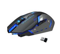 Whnbuij mosee de Juego inalámbrico - mosee de 2,4 g/USB -C/ 10.000 dpi, respirando iluminación RGB, M0use ergonómico con Botones silenciosos 6programables, Mice Wireless Recargable para lapt