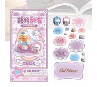Whnbuij Pegatinas Apilables,Pegatinas De Escenas 3D Apiladas - Libro De Escenas Con Calcomanías Kawaii,Para Niños Dormitorio Pared Escritorio Scrapbooking Artes Manualidades Vacaciones
