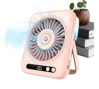 Whnbuij Portable Mist Fan 5-Speed USB Wind Blower Rechargeable