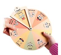 Whnbuij Rueda De Descubrimiento de Emociones - Rueda Cromática De Inteligencia Emocional, Tablero De Visualización De Sentimientos Terapéuticos | Herramienta de aprendizaje de Emociones de Madera