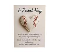 Whnbuij Sports Ornament Baseball Hug - Objeto de colección con tarjeta | Para la familia, amigos, adultos, mujeres, niñas, estudiantes, profesores, colegas, regalo de orn