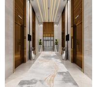 Whnoorher Alfombra Moderna Gris, Amarilla y Blanca para Pasillo, Extra Estrecha y Larga, para hogar, Hotel, escaleras y Pasillo, Antideslizante, Lavable, para Cocina.(60×250cm)