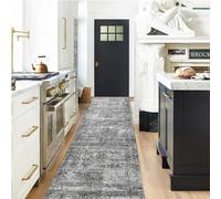 Whnoorher Alfombra Moderna Gris para Pasillo, Entrada, Cocina, 1m, 150cm, 2m, 250cm, 3m, 350cm, 4m, 450cm, 5m, 550cm, 6m, Larga y Estrecha, para Interior y Exterior(80×400cm)