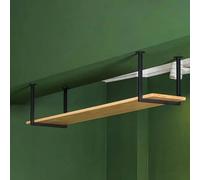 Whnoorher Estante Organizador Flotante de Madera para Almacenamiento, de Metal, Hierro, para decoración suspendida, Estante de exhibición, montado en el Techo(2-Layer 110x30x80cm)