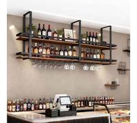 Whnoorher Estantes de Almacenamiento Multiusos para Colgar en el Techo, Estante suspendido Flotante Creativo, Botella de Vino, Plantas, Libros, repisa de imágenes(80x30x80cm)