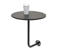 Whnoorher Mesa de Comedor pequeña Redonda Negra, mesas Laterales para sofá montadas en la Pared, Escritorio de Comedor para el hogar, Cocina, Pub, Bistro, cafetería, Mesa de Ocio(Negro,B-40x40x50cm)