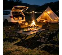 Whnoorher Mesa de Parrilla para Acampar al Aire Libre Mesa Enrollable Plegable portátil Mesas Impermeables de Acero al Carbono ultraligeras Diseño Resistente y Estable(Negro,90cm)