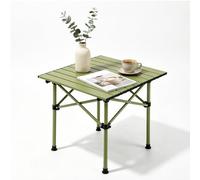 Whnoorher Mesa Plegable de Acero al Carbono para Acampar Mesas portátiles con Tapa Enrollable para mochileros con diseño encajable Mesa Auxiliar al Aire Libre(Wood,120cmx55cmx50cm)