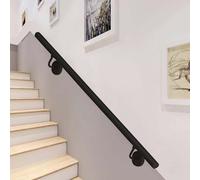 Whnoorher Pasamanos de Escalera Modernos de 1, 2, 3, 4, 5 y 6 Metros, pasamanos de Hierro Forjado para Montaje en Pared, Barra de Soporte para barandilla de pie para escaleras(280cm)