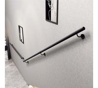 Whnoorher Pasamanos para escaleras de Interior, Soportes de barandilla de Escalera de Hierro Forjado de 30-600 cm con Tornillos metálicos, Kit de barandilla, pasamanos Antideslizantes(450cm)