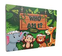 Who Am I? Divertido juego familiar para niños, edición de animales, cumpleaños, juego de viaje, para niños y niñas, relleno de bolsas