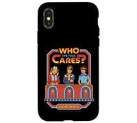 Who Cares Game Show Sarcastic Vintage Funny Adult Humor Carcasa para iPhone X/XS