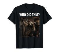Who Did This Cafetera Amante de los Animales Divertido Camiseta