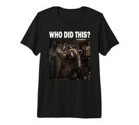 Who Did This Cafetera Amante de los Animales Divertido Camiseta Premium