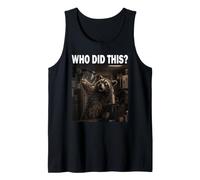 Who Did This Cafetera Amante de los Animales Divertido Camiseta sin Mangas