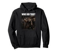 Who Did This Cafetera Amante de los Animales Divertido Sudadera con Capucha