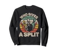 Who Gives A Split Retro Bowling Bowler Team Funny Sudadera