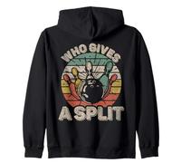 Who Gives A Split Retro Bowling Bowler Team Funny Sudadera con Capucha