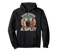Who Gives A Split Retro Bowling Bowler Team Funny Sudadera con Capucha