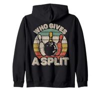 Who Gives A Split Retro Bowling Bowler Team Funny Sudadera con Capucha