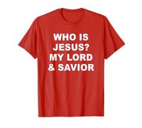 Who is Jesus? My Lord & Savior - Christian Faith Baptism Red Camiseta
