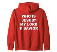 Who is Jesus? My Lord & Savior - Christian Faith Baptism Red Sudadera con Capucha