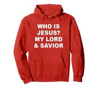 Who is Jesus? My Lord & Savior - Christian Faith Baptism Red Sudadera con Capucha