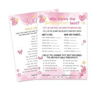 Who Knows The Birthday Girl Best, 30 juegos de fiesta de cumpleaños para niñas, rosa