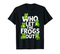 Who Let The Frogs out? Funny Frog Lover Men Women Kids Camiseta