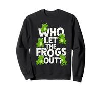 Who Let The Frogs out? Funny Frog Lover Men Women Kids Sudadera