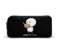 Who Loves Leg of Chicken - Estuche divertido para lápices de alta capacidad, bolsa de papelería, organizador de cosméticos para hombres y mujeres