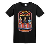 Who The Fuck Cares? Game Show Unisex 100% Cotton Short-Sleeve T-Shirts Black XXXL