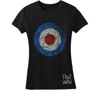 Who - the - T-Shirt # Xl Black Femmina # Target Distressed