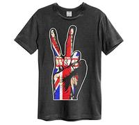 WHO The Who Union Jack Hand Amplified Vintage Charcoal Medium T Sh T-Shirt NUEVO