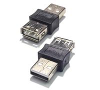 Whoasyst 1 par de adaptadores USB 2.0 de estructura híbrida de metal, sincronización rápida de datos, 480 Mbps, USB esencial para la escuela, convertidores macho hembra