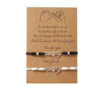 Whoasyst 1 par de tobilleras de algodón hechas a mano con cuerda ajustable, adecuadas para varias ocasiones, joyería musical unisex, talla única, como se describe