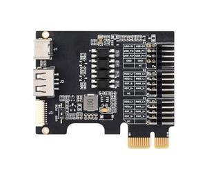 Whoasyst Accesorio de gestión de servidores con alimentación PCIe y doble cabecera de panel frontal para carcasa de computadora PicoKVM extensor de panel frontal