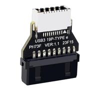 Whoasyst Adaptador interno USB tipo E en ángulo recto de 90 grados para panel frontal USB 3.0 USB 3.1 puerto de placa base un adaptador USB tipo E