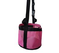 Whoasyst Bolsa de alimentación de heno para caballo, cubo de alimentación lenta con correa ajustable, bolsa de heno para alimentación de caballos