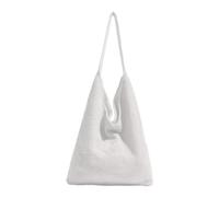 Whoasyst Bolsas de hombro de moda para compras de gran capacidad con purpurina para niñas y mujeres, versátil y moderna fibra de poliéster, beige, One Size