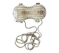 Whoasyst Bolso bandolera con forma de maní para pintalabios para mujer, correa de cadena, bonito hombro, pequeño, decorativo, para mujer, con cadena de hombro, bandolera, con forma de cacahuete
